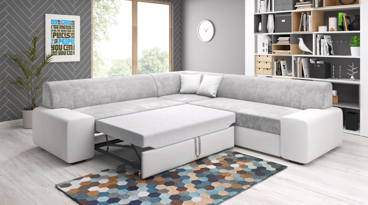 Narożnik PIRES Maxi Nowoczesny Uniwersalny Duży Z funkcja Spania Szuflada Monolith 84 Madryt 120 funkcja (1).jpg