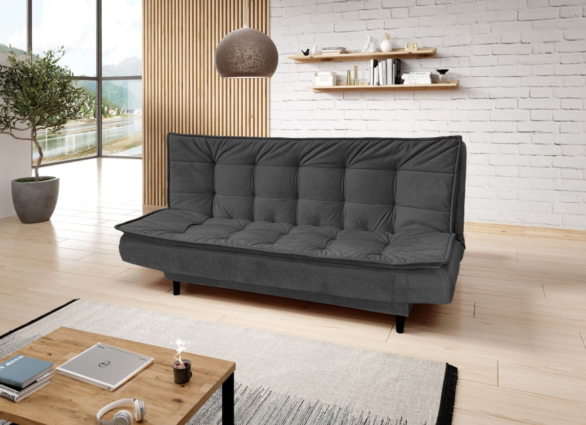 Wersalka Sofa Kanapa LORA Nowoczesna Tkanina Monolith 95 Grafitowy.jpg