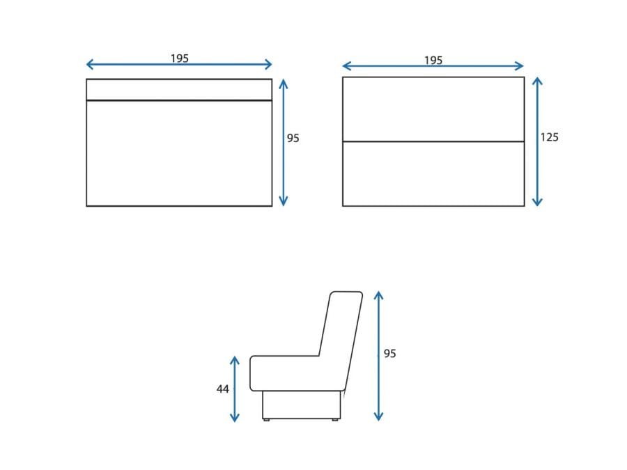 Wersalka LORA Wymiary