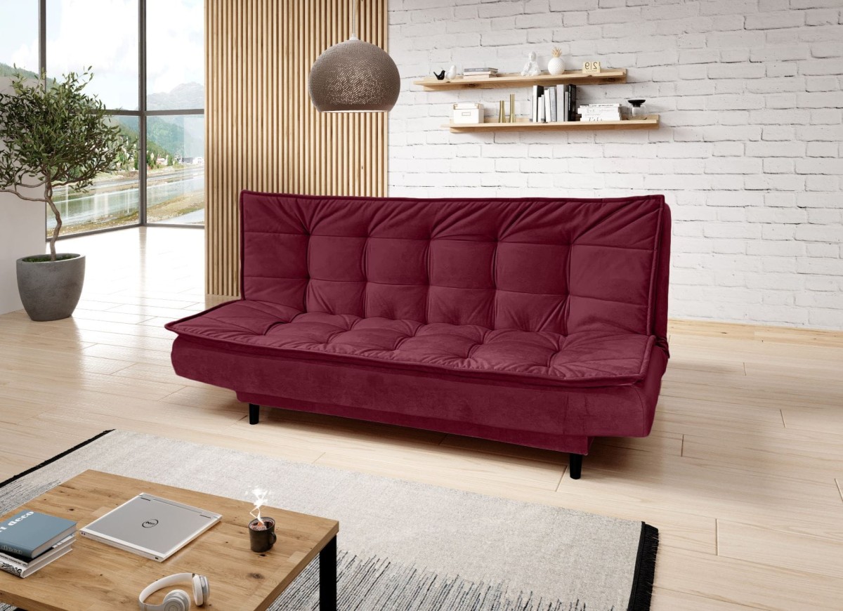 Wersalka Sofa Kanapa LORA Nowoczesna Tkanina Monolith 59 Czerwony.jpg