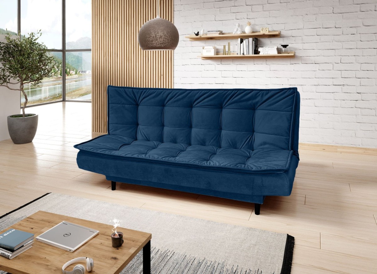 Wersalka Sofa Kanapa LORA Nowoczesna Tkanina Monolith 77 Granatowy.jpg