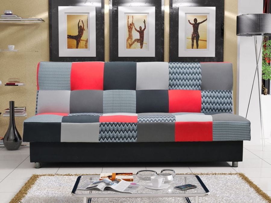 Wersalka Zigzak MIXCZERWONY