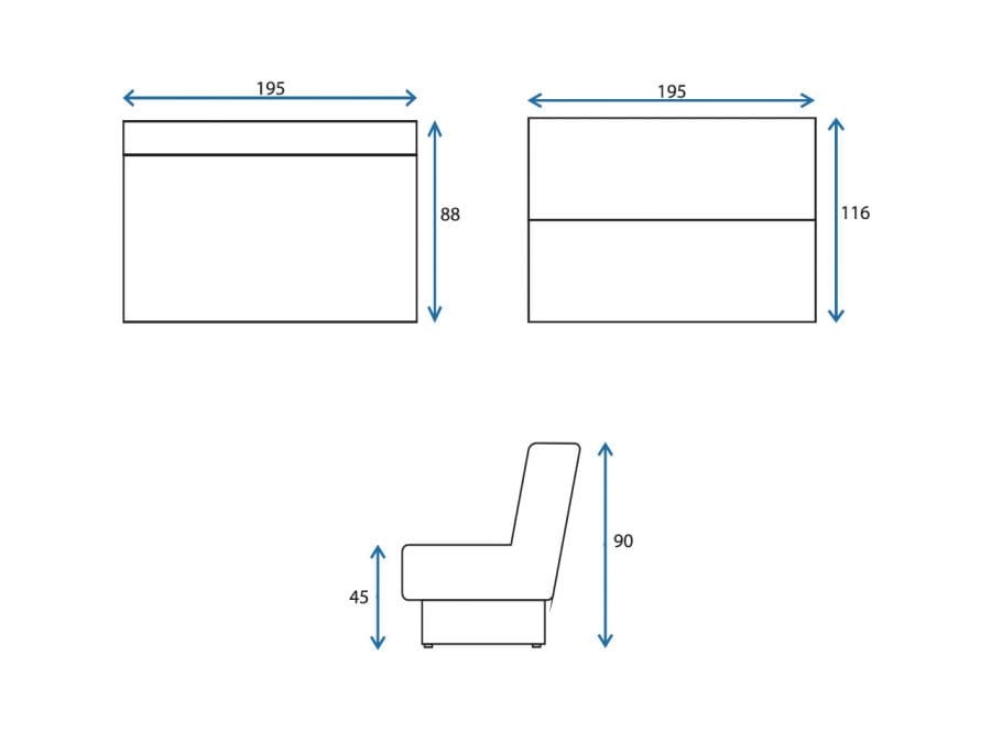Wersalka Zigzak Wymiary
