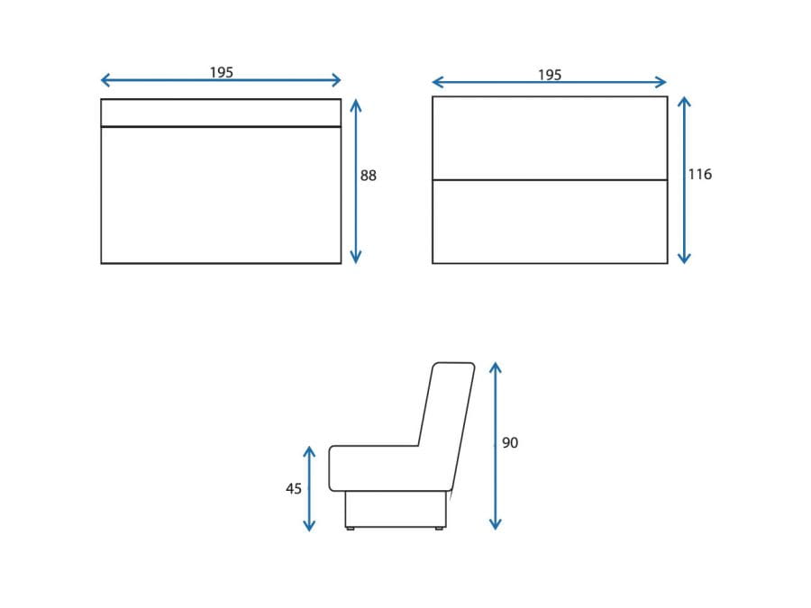 Wersalka Zigzak Wymiary