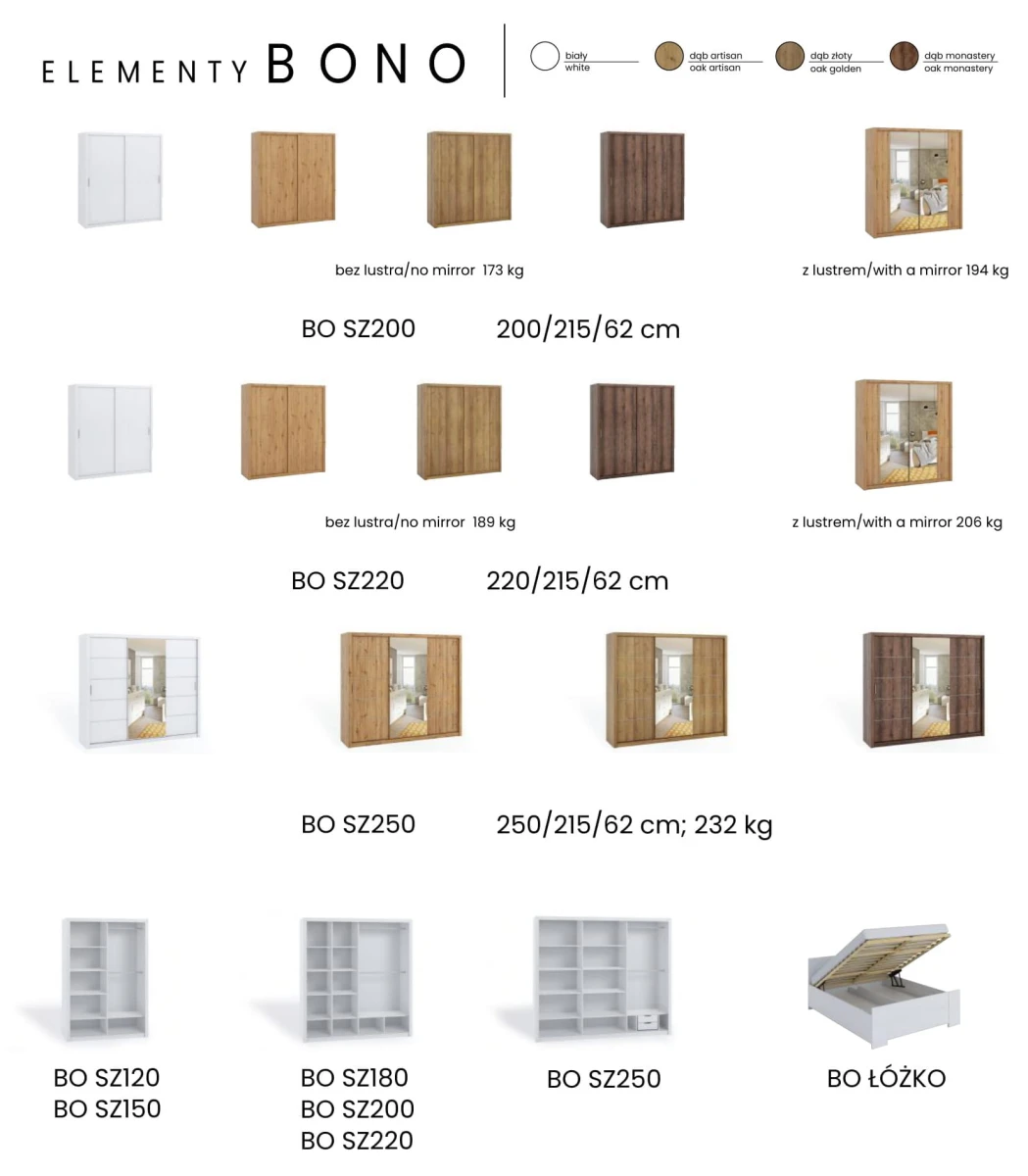 System Zestaw Kolekcja BONO Biały Dąb złoty Artisan Monastery.jpg