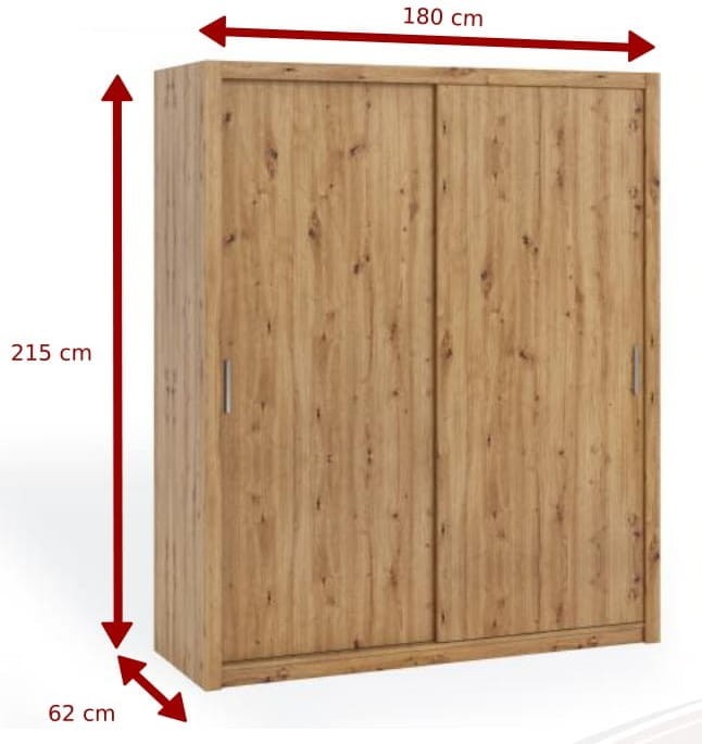 BO SZAFA 180 z lustrem biała BONO Wymiary.jpg