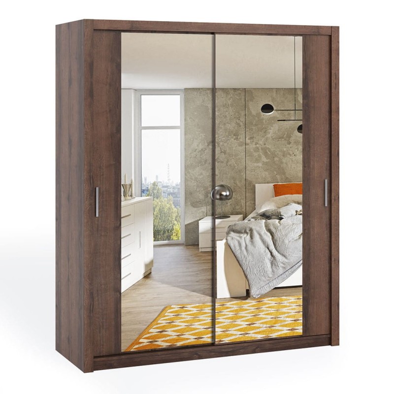 BO SZAFA 180 z lustrem dąb monastery BONO do sypialni drążek półki.jpg