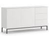 QUERTY K2D3SZ Biały Komoda QT-01 Biała LOFT Do Salonu Pokoju Duża Wysokie Czarne Nogi  3 Szuflady 2 Drzwi 150 cm.jpg