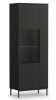 Witryna Czarna Wysoka Do Salonu Pokoju Nowoczesna LOFT Na Wysokich Czarnych Nóżkach QUERTY WIT70 (Czarny) 70 cm LED.jpg