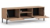 Szafka RTV Stolik Dąb LOFT do Salonu Pokoju Na wysokich Czarnych Nóżkach 150 cm QT-05 QUERTY RTV 2D (Natural Rockford Hickory) Środek .jpg