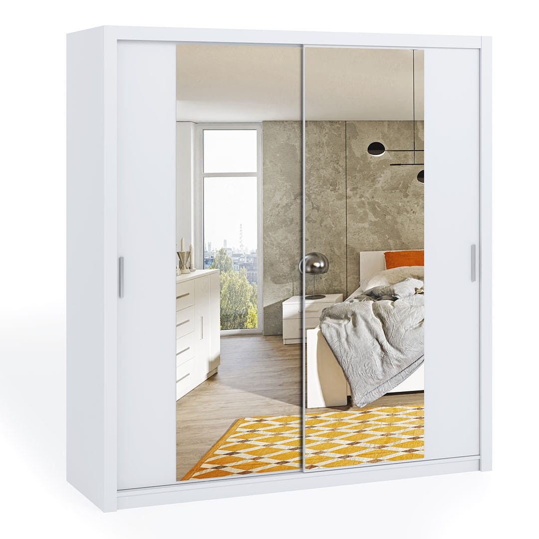 BO SZAFA 200 z lustrem biała BONO do sypialni drążek półki.jpg