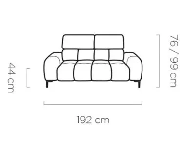 Sofa PLAZA 2 Wymiary.webp