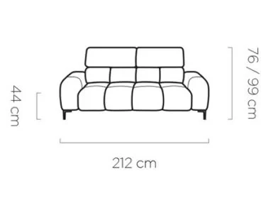 Sofa PLAZA 3 Wymiary.webp