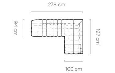 Narożnik Gappa Wymiary funkcja Elektryczna Regulacja Głębokości Siedzenia Styl LOFT Nowoczesny.webp