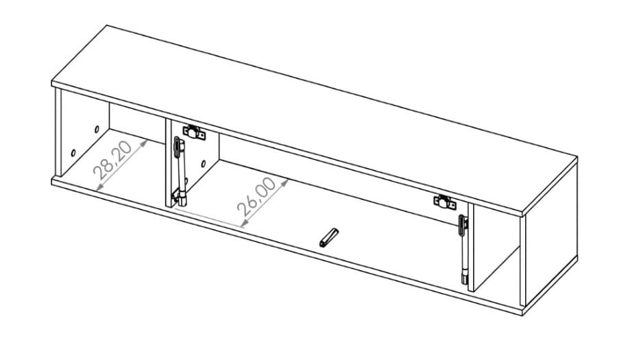 Szafka Wisząca Biała QUERTY SZ WISZ (Biały) QT-06 135 cm Wymiary 1.jpg