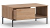 Stolik Kawowy LOFT Dąb Nowoczesny Do Salonu Pokoju Szuflada Wysokie Czarne Nogi QUERTY ŁAWA QT-02 (Natural Rockford Hickory) Środek .jpg