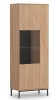 Witryna Dąb Wysoka Do Salonu Pokoju Nowoczesna LOFT Na Wysokich Czarnych Nóżkach QUERTY WIT70(Natural Rockford Hickory) 70 cm LED.jpg