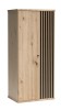 Szafa KALI Dwudrzwiowa Szerokość 86 cm Lamele Dąb Artisan Czarna C1.jpg