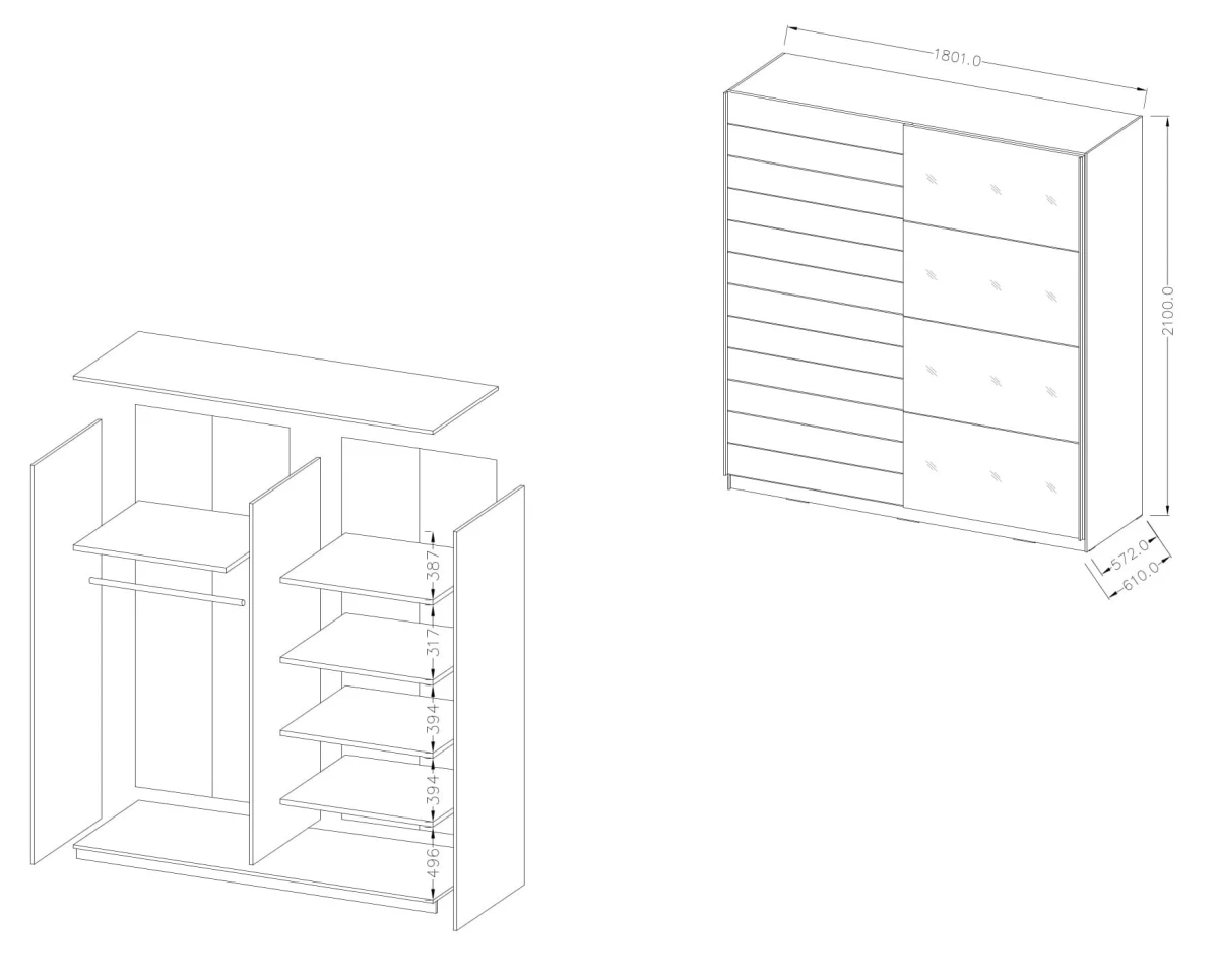 Szafa Przesuwna BETA Szerokość 180 cm dąb monastery - czarny 22ZB1676 Helvetia Meble.jpg