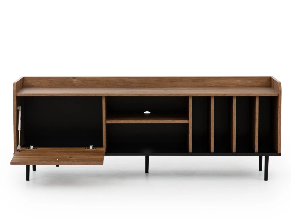 Szafka RTV VS-08 RTV150 Szerokość 150 cm Nowoczesna Do Salonu meblościanka Styl LOFT Wysokie Czaerne Nóżki 15 cm Półka Środek Wnętrze.jpg