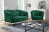 Sofa Fotel Kanapa ADRIA Muszelka Tkanina Eureka 2121 Nowoczesny Butelkowa Zieleń Zielona Złote Wysokie Metalowe Nogi Do Gabinetu Salonu Studia Urody Biura Welur Welvet.jpg