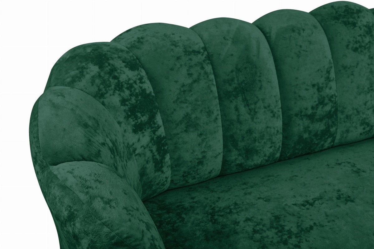 Sofa ADRIA Muszelka Tkanina Eureka 2121 Kanapa Nowoczesny Butelkowa Zieleń Zielona Do Gabinetu Salonu Studia Urody Biura Detale .jpg
