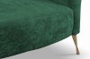Sofa ADRIA Muszelka Tkanina Eureka 2121 Kanapa Nowoczesny Butelkowa Zieleń Zielona Wysokie Złote Metalowe Nogi Do Gabinetu Salonu Studia Urody Biura Detale.jpg