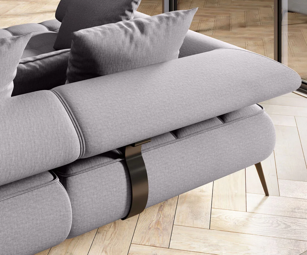 Narożnik Seledo XL Tkanina Vogue 14 funkcja Elektryczna Regulacja Głębokości Siedziska Nowość Wersal LOFT Detale Tył Mebla.webp