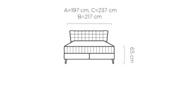 Łóżko Inferno Tapicerowane Tkanina Loris 01 Nowość Do Sypialni Wymiar 2.jpg