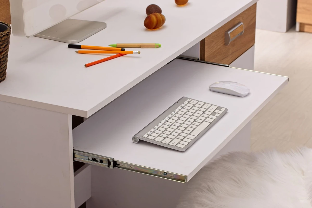 Detale Szczegóły Biurko Lorento 10 Do Pokoju Dziecka Młodzieżowe Biały Dąb Szuflada .jpg