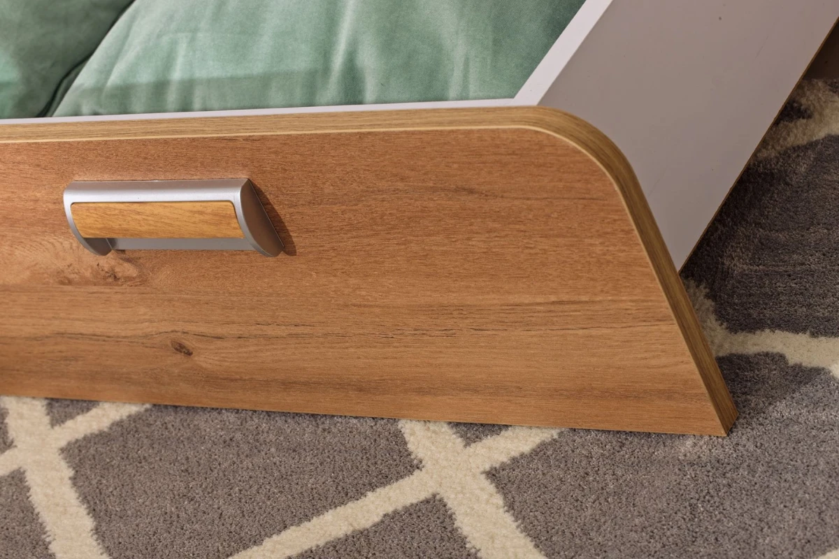 Detale Szczegóły Łóżko Lorento Dwuosobowe Rozsuwane Do Pokoju Dziecka Młodzieżowe 2 - osobowe Biały Dąb Szuflada Front.jpg