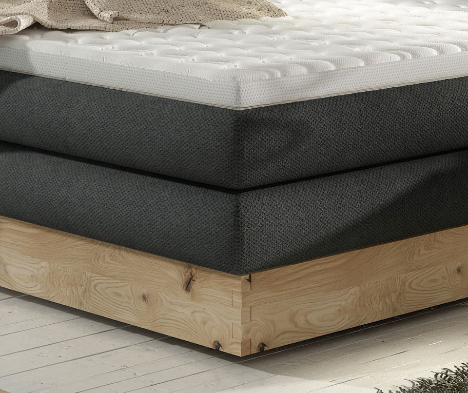 Łóżko DIORI Kontynentalne Tapicerowane Rama Naturalny Dąb Do Sypialni Pojemnik Na Pościel BOXSPRING MASSIVE WOOD WERSAL Detale 1.jpg