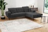 Narożnik RAPALLO Tkanina Tiffany 19 Grafitowy Do Salonu Styl LOFT Regulowany Zagłówek Pik.jpg
