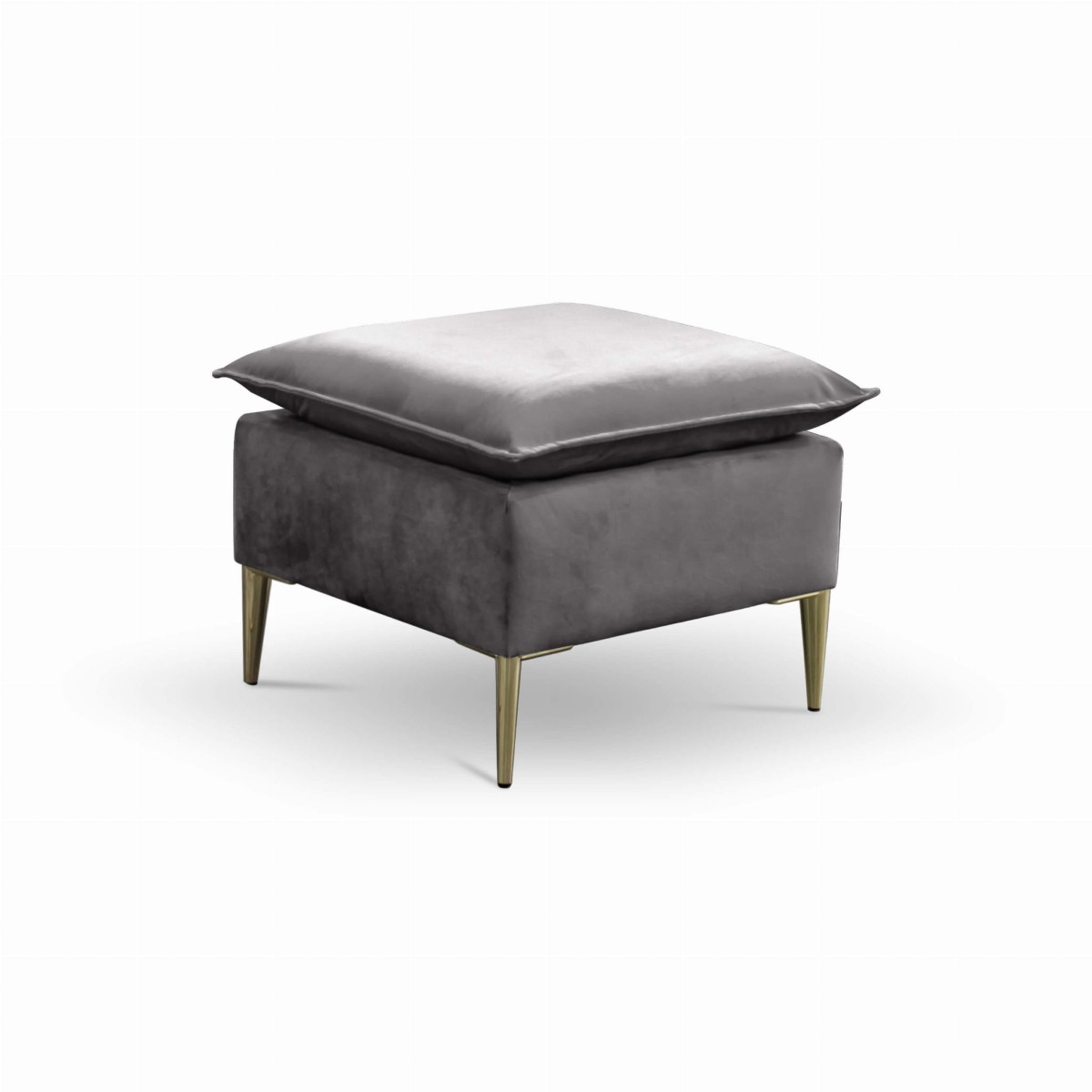 pufa Tkanina tiffany 15 zlote nogi Loft Nóżki Wysokie Czarne złote srebrne Pufa BREGI Szara.jpg