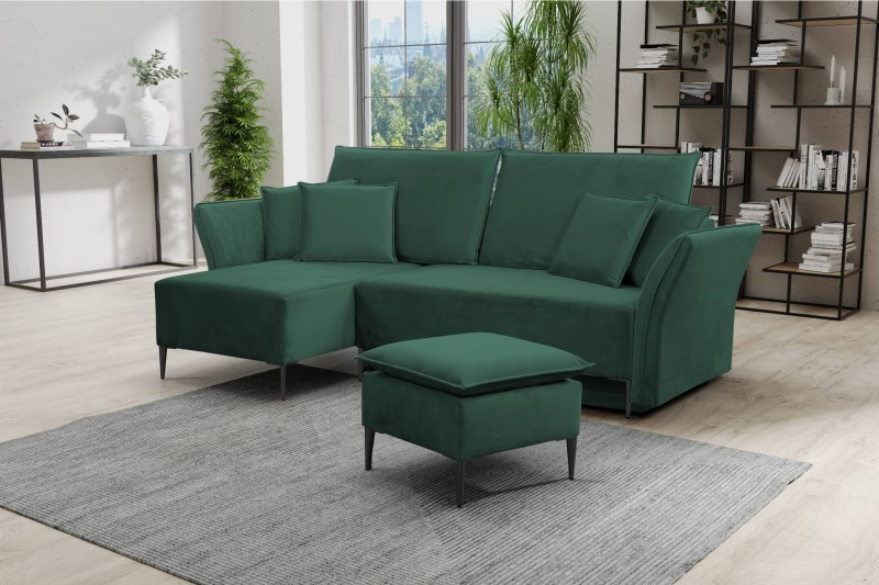 Tiffany 10 Narożnik BREGI Nowoczesny styl loft boho funkcja spania pojemnik na pościel  czarne złote srebrne wysokie nogi podusz.jpg