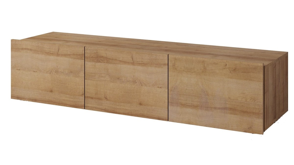 Szafka RTV150 dąb złoty PRESTIŻ  Stolik Wisząca Stojąca Uniwersalna biały połysk czarny dąb złoty 11.jpg