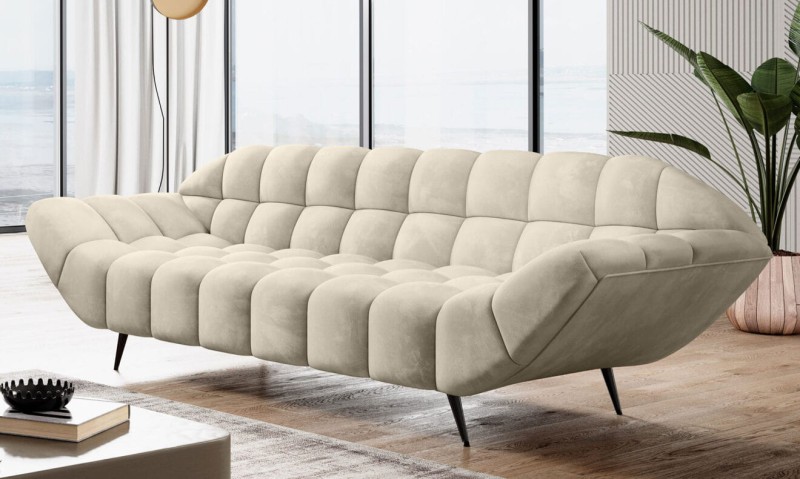 Sofa Gappa Tkanina Monolith 02 3 osobowa Jasny Krem Beżowa Nowoczesna Do Salonu Pokoju Biura Poczekalni Styl LOFT PIK Wersal.jpg