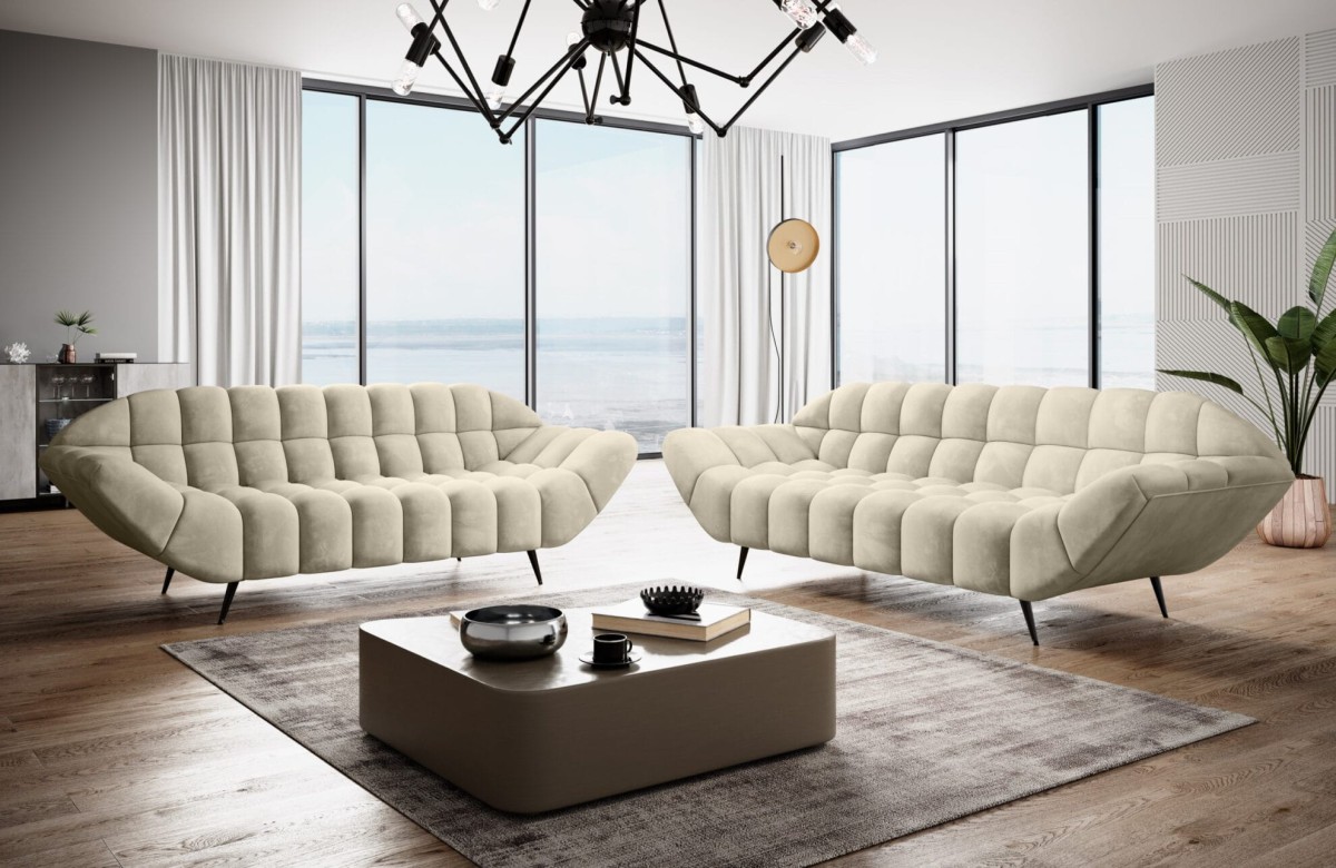 Sofa Gappa Tkanina Monolith 02 Jasny Krem Beżowa Nowoczesna Do Salonu Pokoju Biura Poczekalni Styl LOFT PIK Wersal.jpg