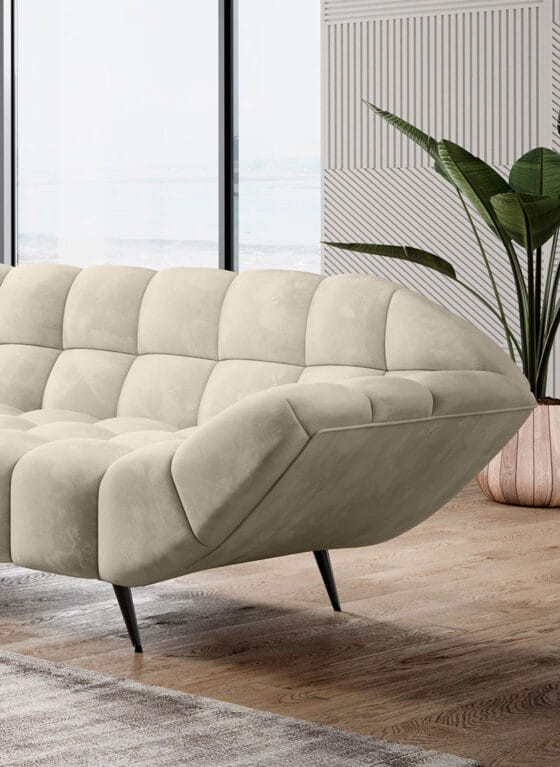 Sofa Gappa Tkanina Monolith 02 Jasny Krem Beżowa Nowoczesna Do Salonu Pokoju Biura Poczekalni Styl LOFT PIK Wersal Detale Bok.jpg