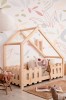 Łóżko LENA F Barierka Domek Komin Sosnowe Drewniane Bok.jpg