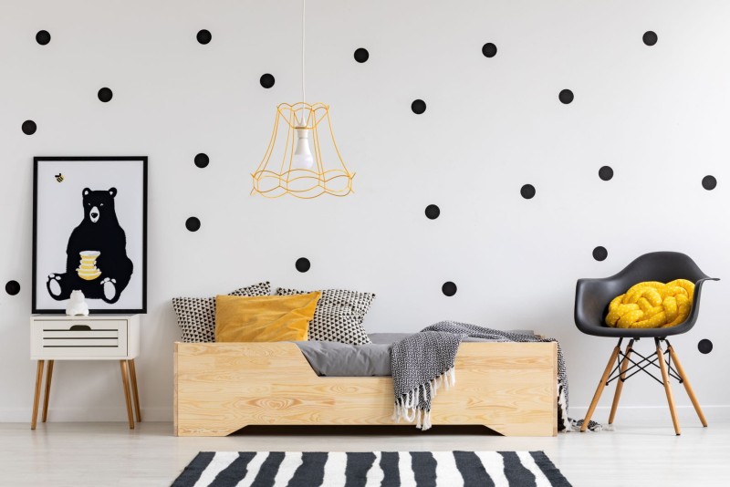 Łóżko KORNEL 1 Dla Dziecka Młodzieżowe Sosnowe Drewno Jednoosobowe Bok.jpg