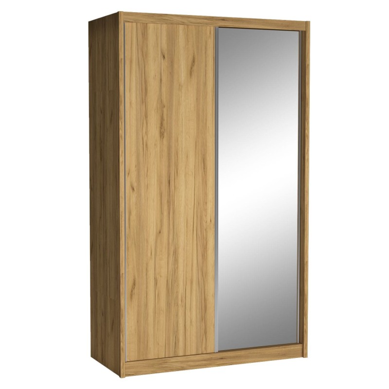 Szafa Przesuwna MIKI Wysoka 240 cm Szerokość 143 cm Głębokość 67 cm Dwudrzwiowa Szuflady Półki Drążek KRAFT ZŁOTY Lustro.jpg