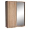 Szafa Przesuwna MIKI Wysoka 240 cm Szerokość 180 cm Głębokość 67 cm Dwudrzwiowa Szuflady Półki Drążek DĄB SONOMA Lustro.jpg