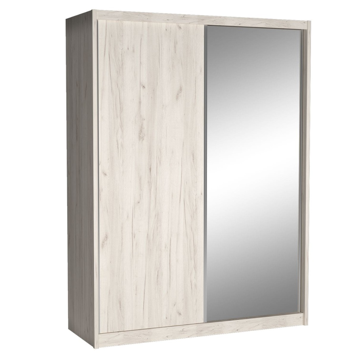 Szafa Przesuwna MIKI Wysoka 240 cm Szerokość 180 cm Głębokość 67 cm Dwudrzwiowa Szuflady Półki Drążek KRAFT BIAŁY Lustro.jpg