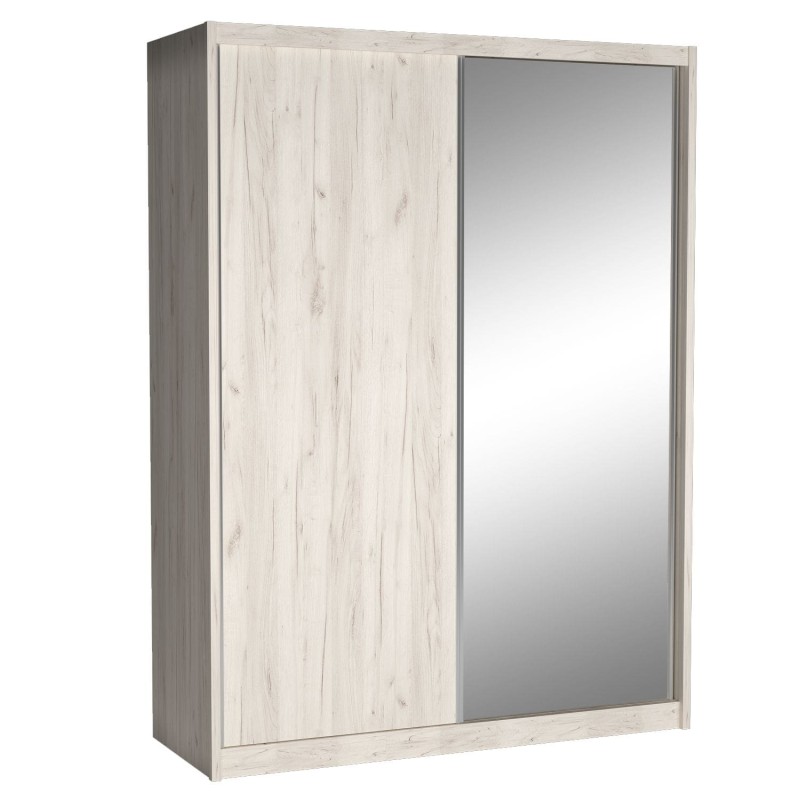 Szafa Przesuwna MIKI Wysoka 240 cm Szerokość 180 cm Głębokość 67 cm Dwudrzwiowa Szuflady Półki Drążek KRAFT BIAŁY Lustro.jpg