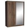 Szafa Przesuwna MIKI Wysoka 240 cm Szerokość 180 cm Głębokość 67 cm Dwudrzwiowa Szuflady Półki Drążek DĄB LEFKAS Lustro.jpg