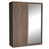 Szafa Przesuwna MIKI Wysoka 240 cm Szerokość 180 cm Głębokość 67 cm Dwudrzwiowa Szuflady Półki Drążek DĄB TRUFLOWY Lustro.jpg