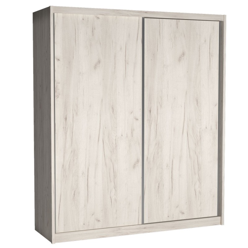 Szafa Przesuwna MIKI Wysoka 240 cm Szerokość 208 cm Głębokość 67 cm Dwudrzwiowa Szuflady Półki Drążek KRAFT BIAŁY.jpg