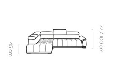 Narożnik Gremio Wymiary Wysokość Do Salonu Nowoczesny Elektrycznie Wysuwane Siedzisko Funkcja Relax.jpg