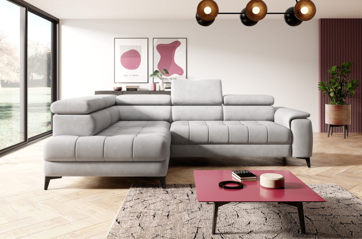 Narożnik Chivas Tkanina Element 24 Do Salonu Pokoju Styl LOFT PIK Regulowane Zagłówki Elektryczna Regulacja Siedziska Nowość Wersal.jpg